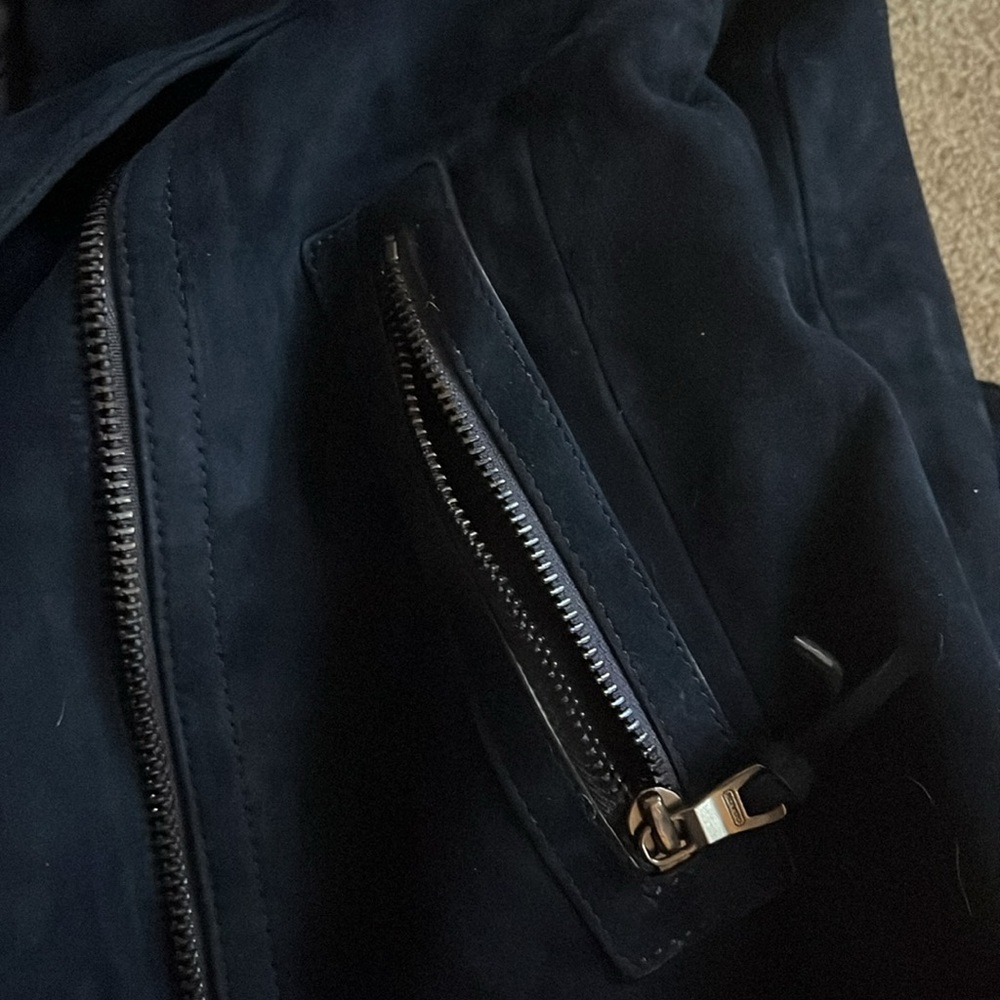 Coach Navy Blue Motto Jacket - Picture 10 of 12